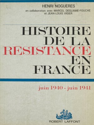 cover image of Histoire de la Résistance en France (1)